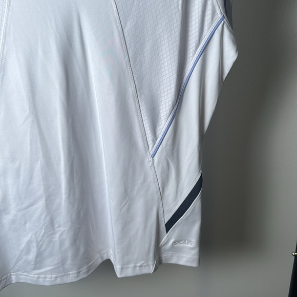 Women's White Bolle Fitted Athletic Tennis Workout Performance Shirt Size Large - Picture 4 of 6